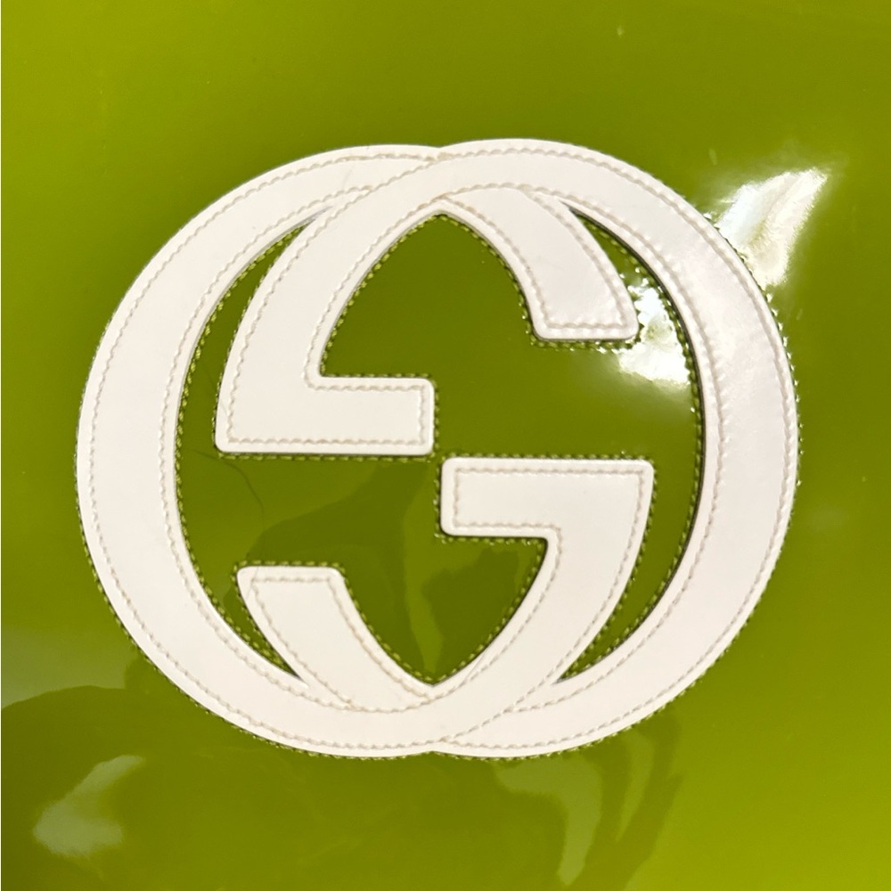 Gucci Lime Green with White Logo Accent